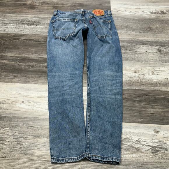 Levis 512 Mid Wash Faded Blue Mens 30x30 Slim‎ Tapered Fit Stretch Jeans Red Tab - Picture 2 of 13